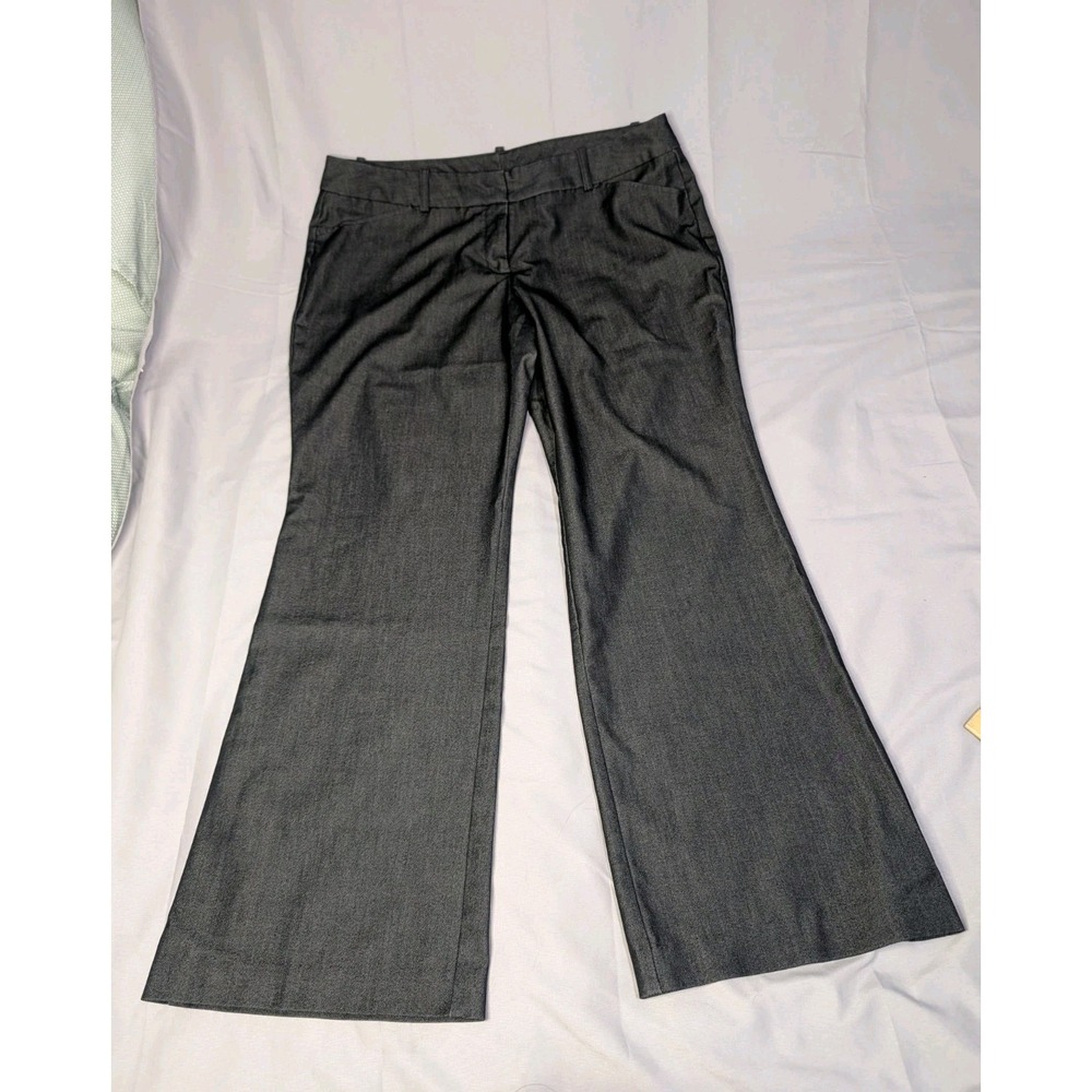 Worthington Petite Modern Fit Dress Pants Womens 14P Gray Bootcut Stretch Career